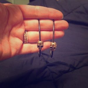 Skull Hoop Earrings